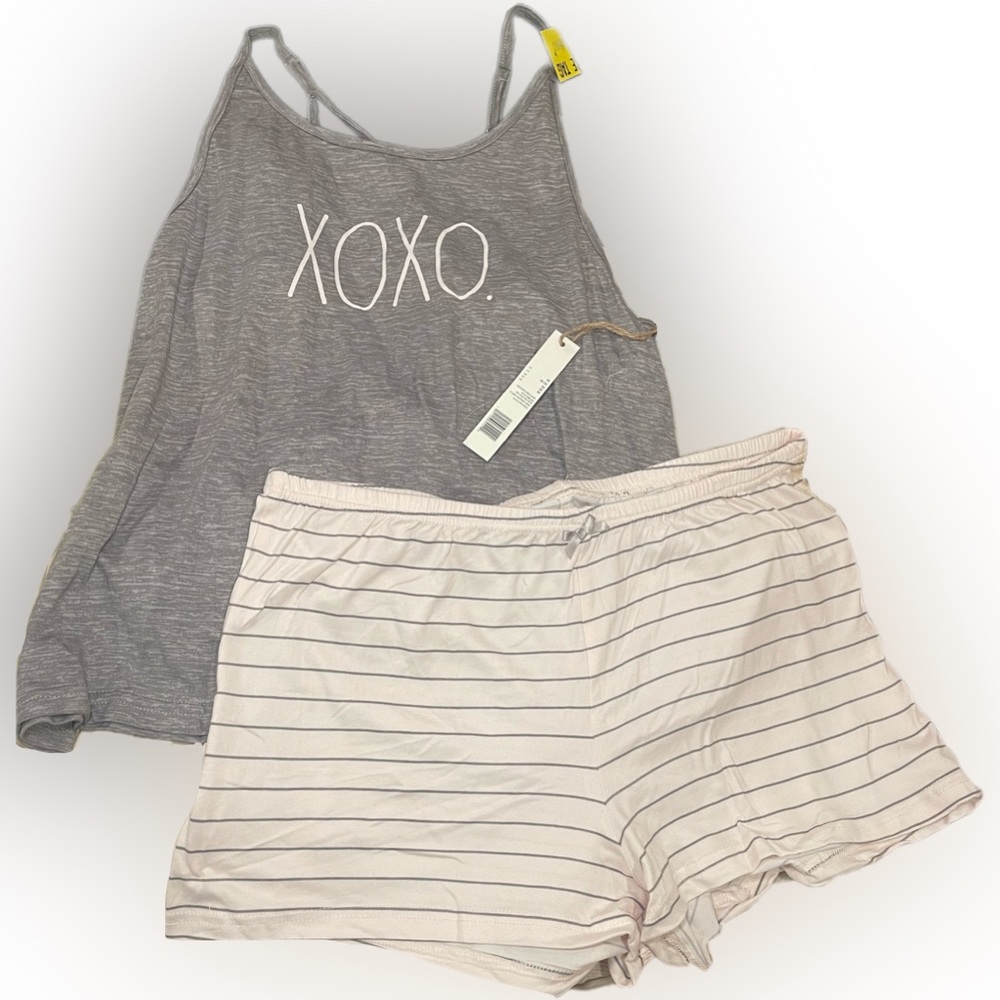 NWT Rae Dunn Tank Top and Shorts Sleepwear Set Size Medium